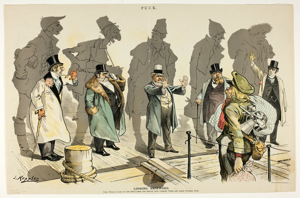 Looking Backward, från Puck av Joseph Keppler