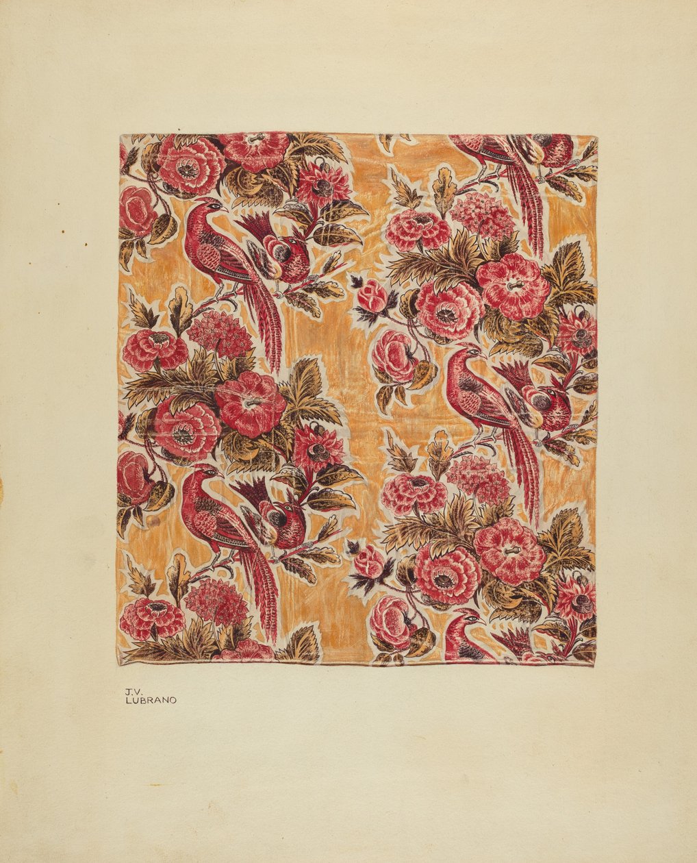 Gul glaserad chintz, ca. 1939. av Joseph Lubrano