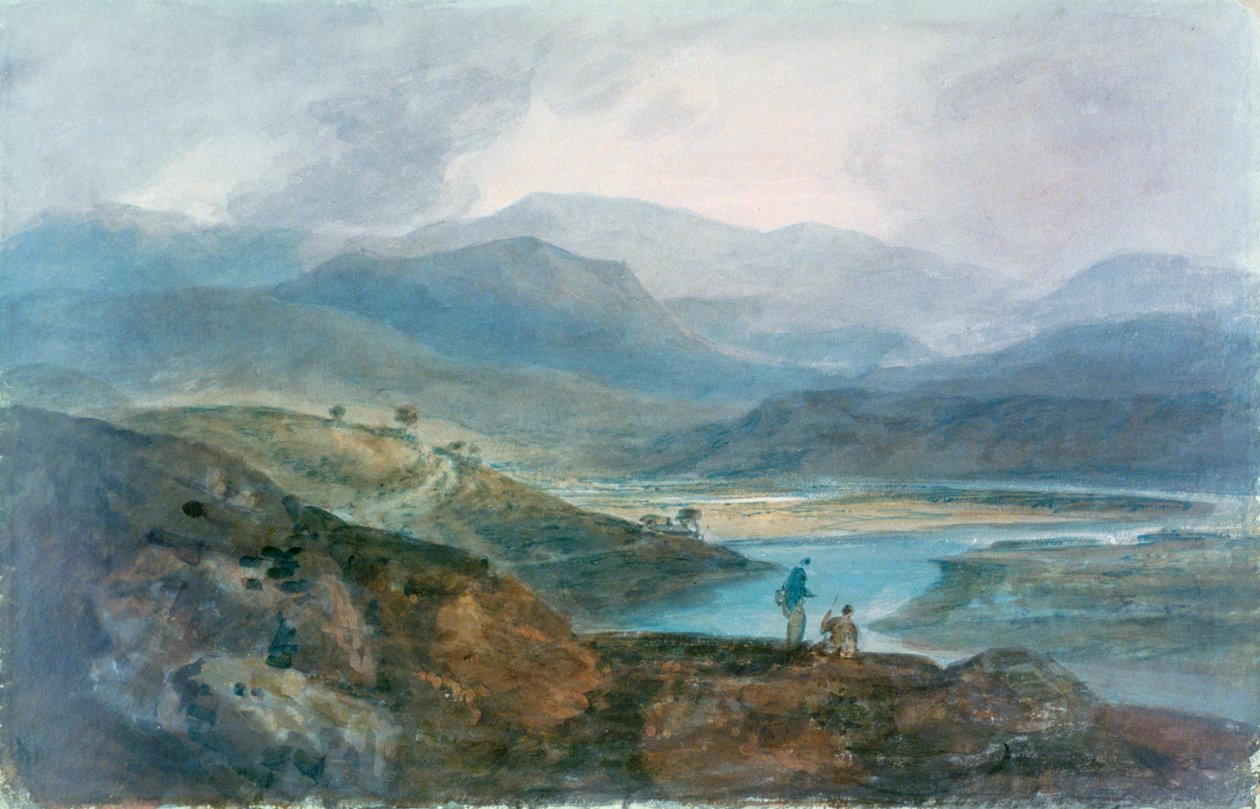 Lake, Skottland, 1801-1802. av Joseph Mallord William Turner