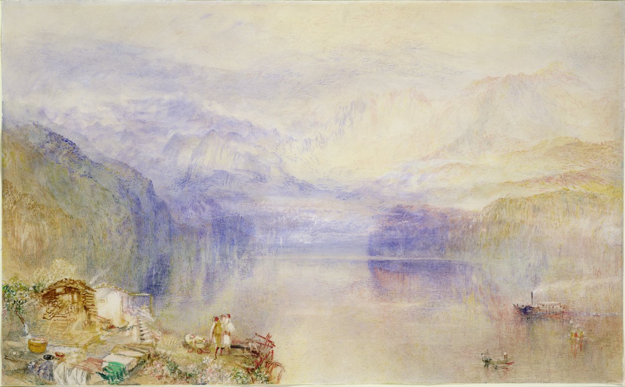 Luzern, solnedgång av Joseph Mallord William Turner