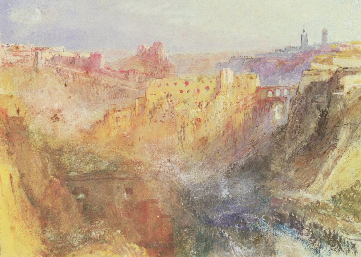 Luxemburg (wc på papper) av Joseph Mallord William Turner