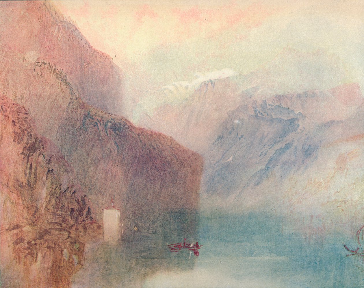 Berättar kapell, Fluelen, 1909 av Joseph Mallord William Turner