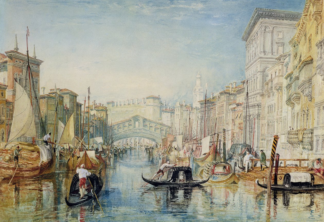 Venedig: Rialto av Joseph Mallord William Turner