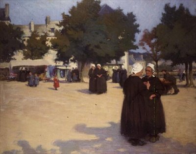The Village Square, Bretagne av Joseph Milner Kite