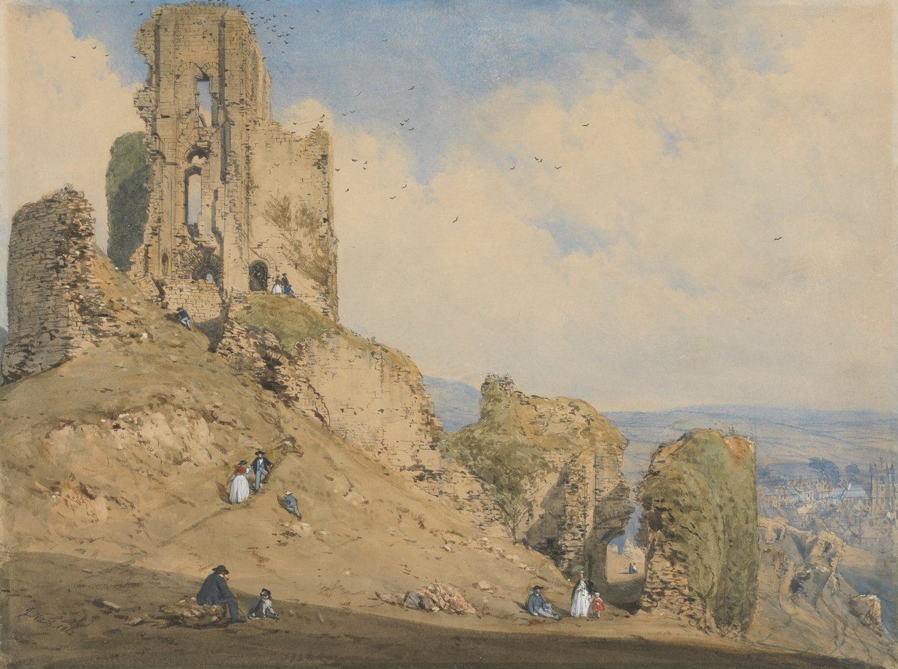 Corfe Castle, Dorset av Joseph Nash