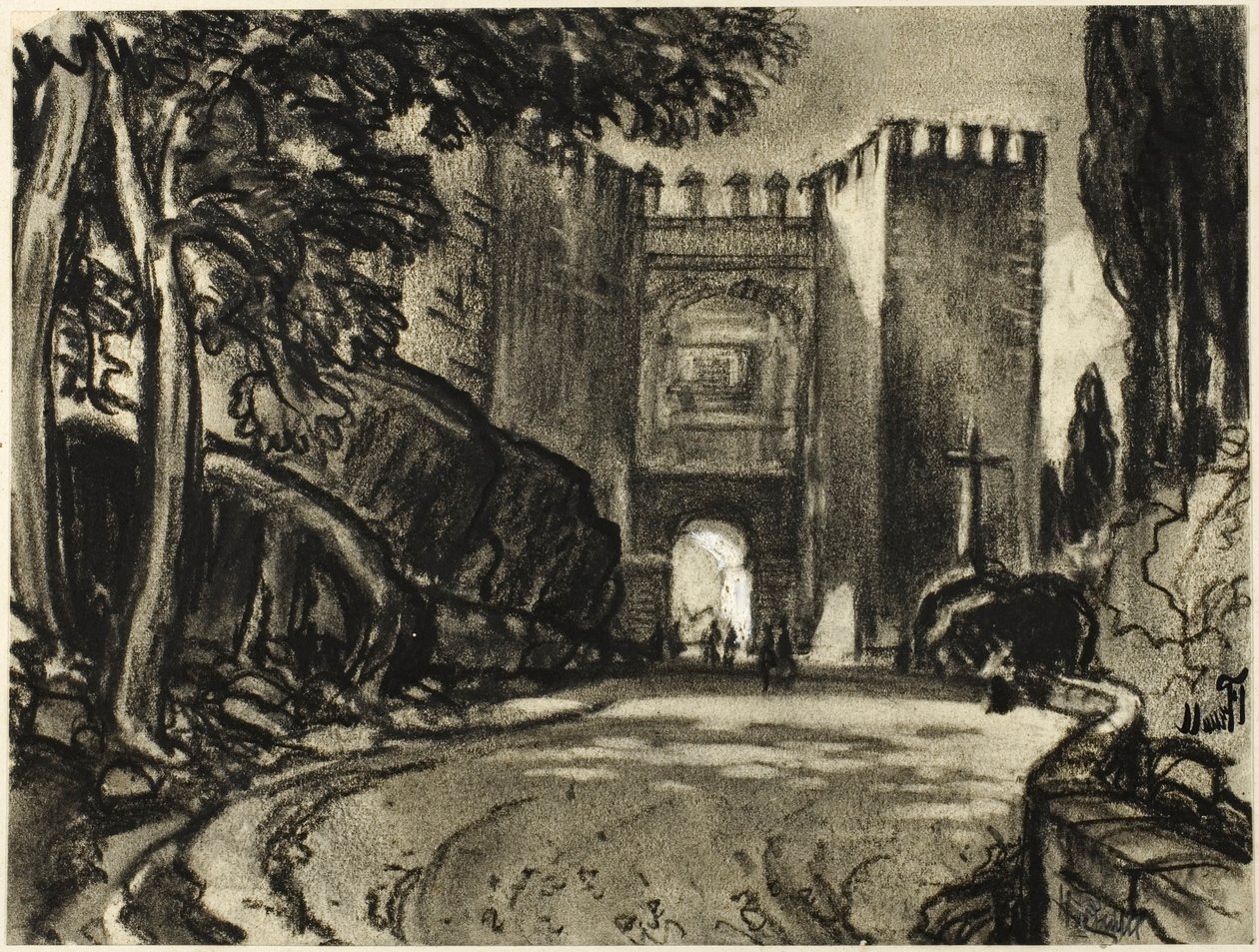 En port till Segovia av Joseph Pennell