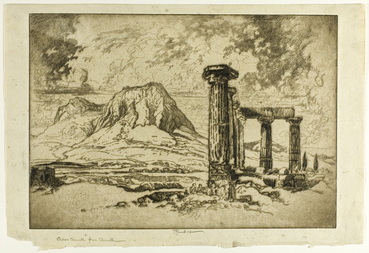 Akro-Korint från Korint av Joseph Pennell