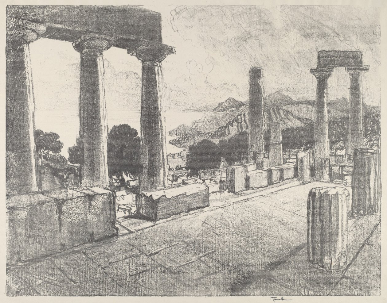 Egina, Schwarzwald, 1913. av Joseph Pennell
