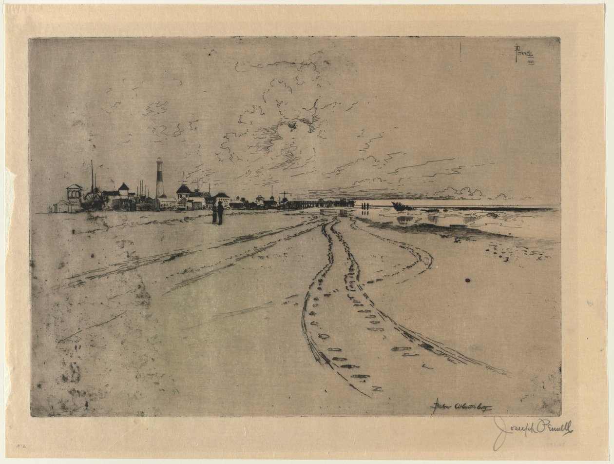 Nedanför Atlantic City, 1881. av Joseph Pennell