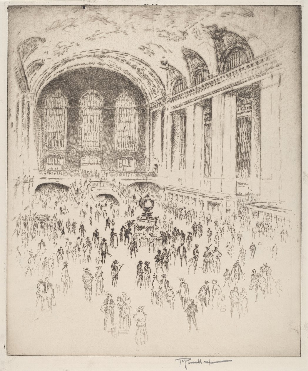 Concourse, Grand Central, New York av Joseph Pennell