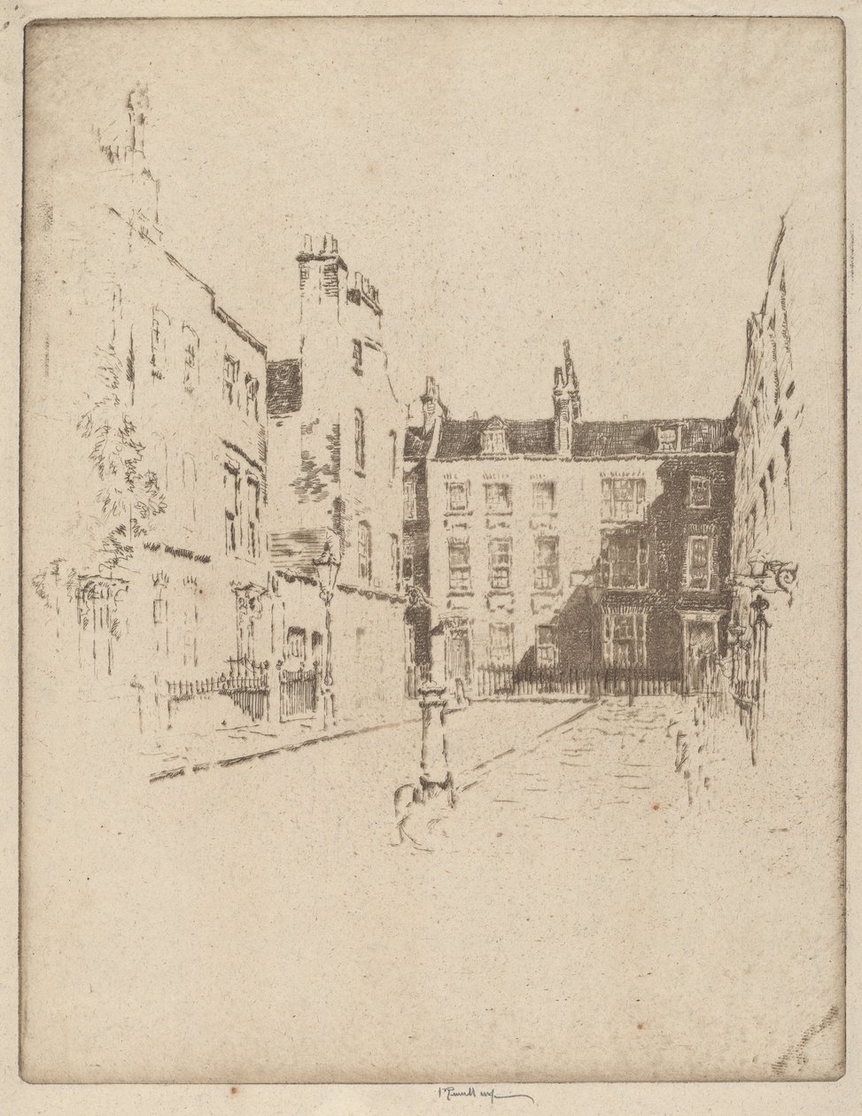 Cowley Street, Westminster av Joseph Pennell
