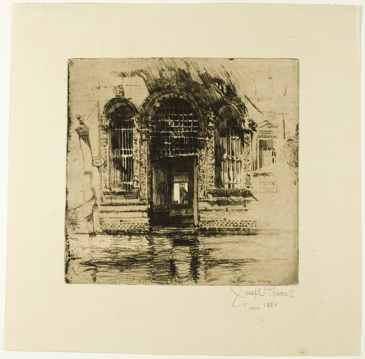 Dörröppning, Venedig av Joseph Pennell