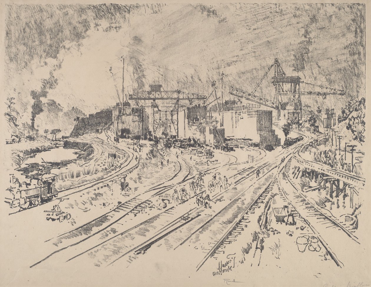 Tidig morgon, Miraflores, 1912. av Joseph Pennell