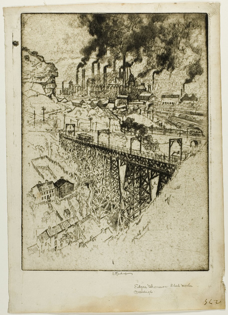 Edgar Thompson Works, Bessemer av Joseph Pennell