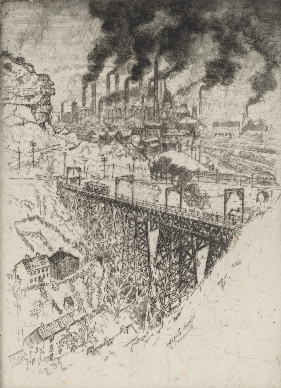 Edgar Thomson Works, Bessemer, 1909. av Joseph Pennell