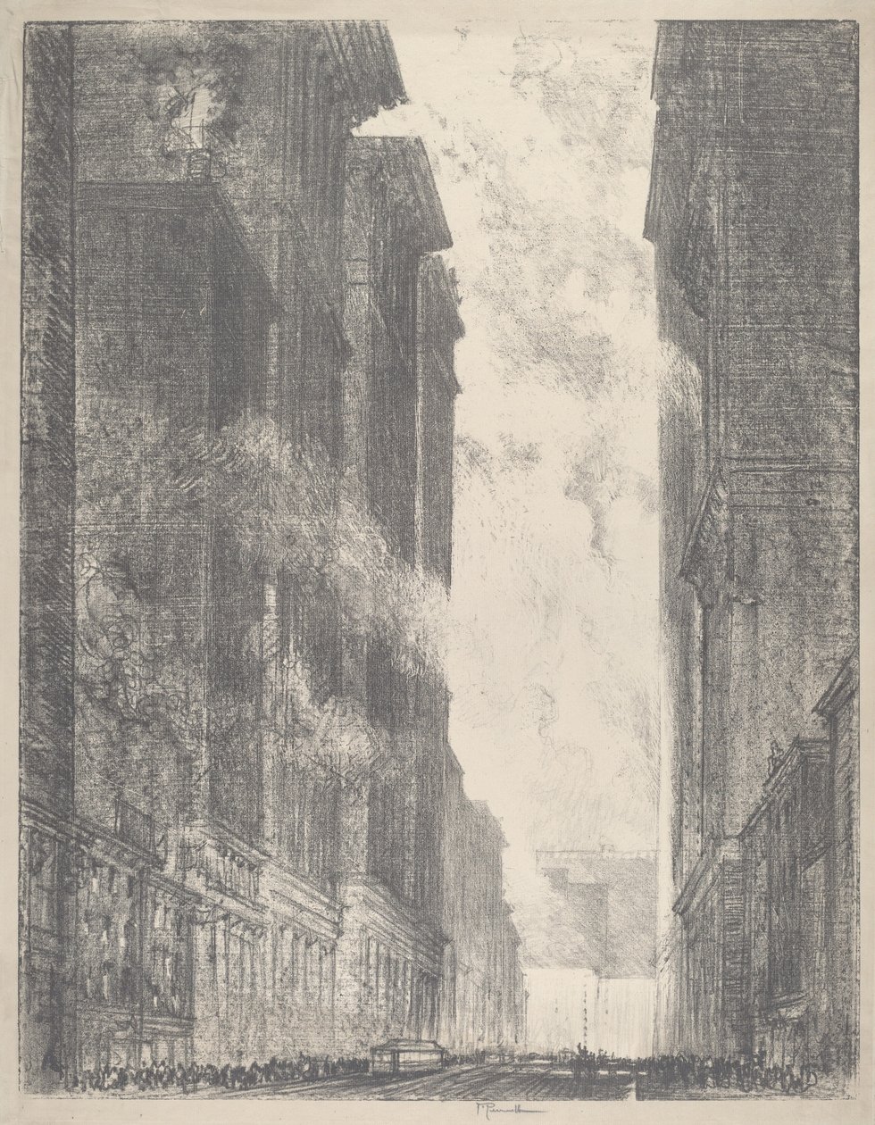 Fourth Avenue, 1910. av Joseph Pennell