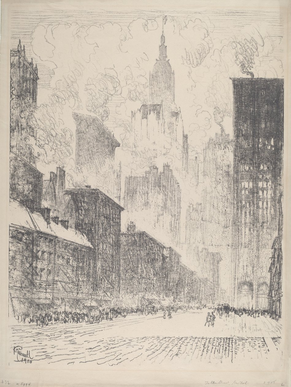Från Fulton Street av Joseph Pennell
