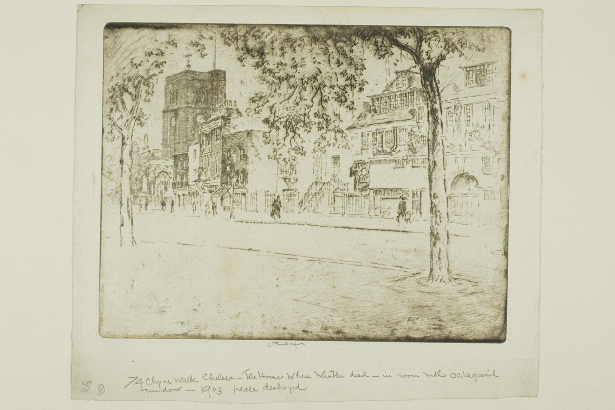 Hus där Whistler dog av Joseph Pennell