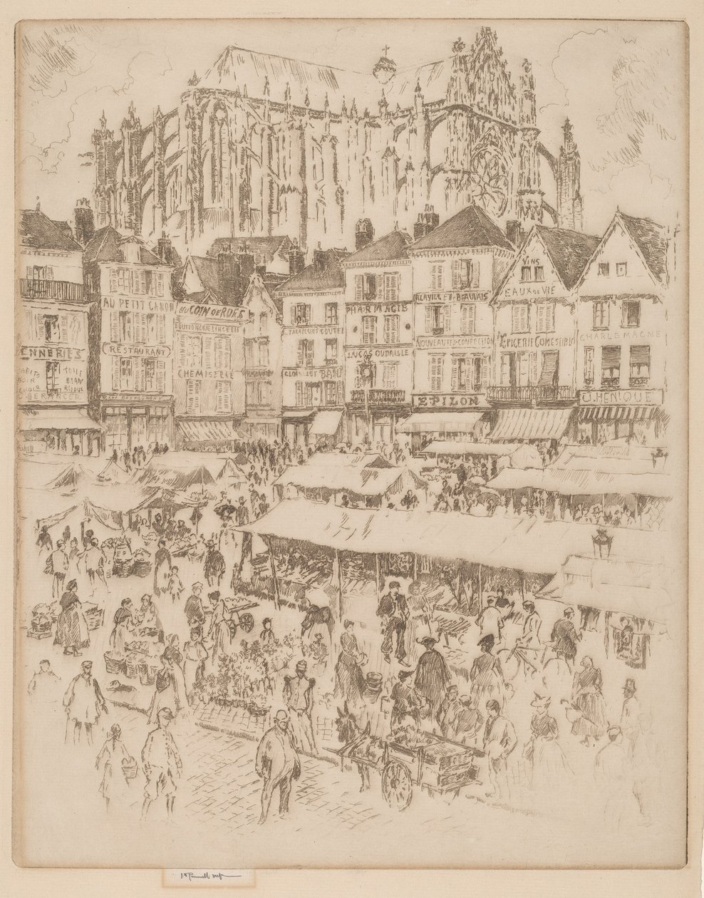Place, Beauvais av Joseph Pennell