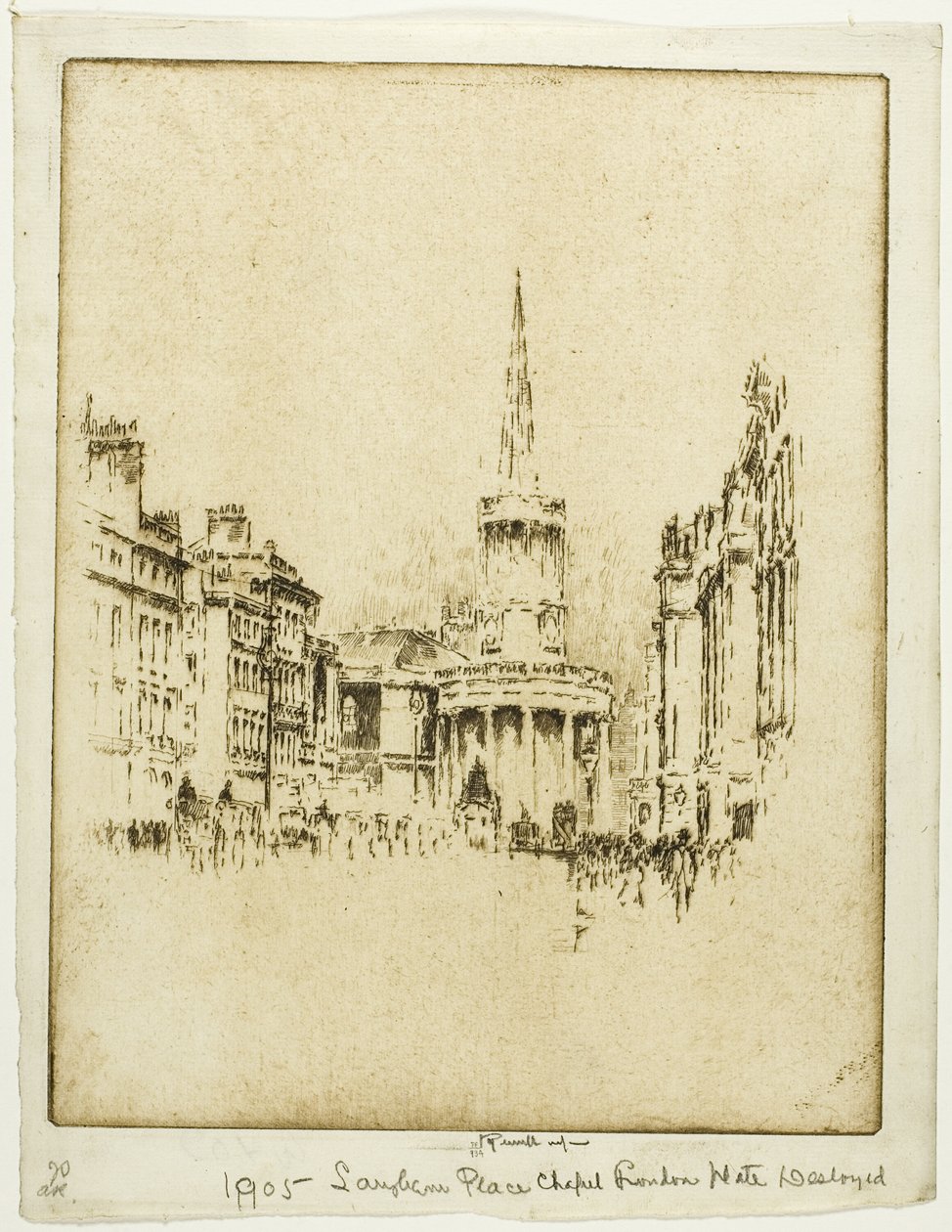 Langham Place Chapel av Joseph Pennell