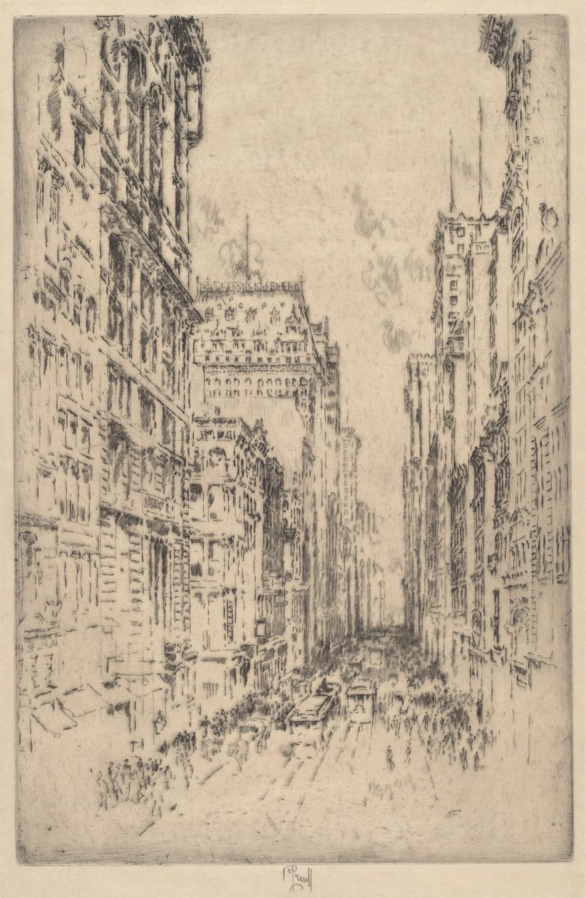 Nedre Broadway av Joseph Pennell