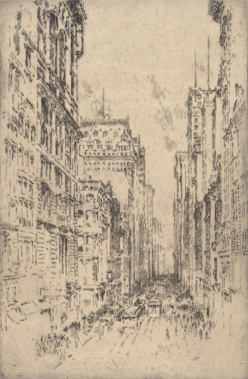 Lower Broadway, 1904. av Joseph Pennell