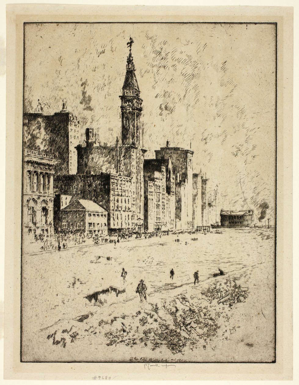 Michigan Avenue, Chicago (The City Dirtyful) av Joseph Pennell