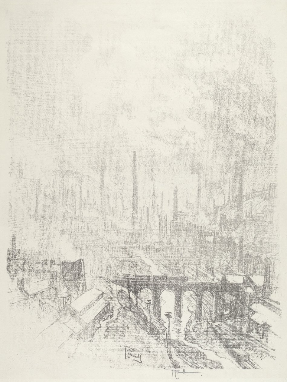 Munitions City, No.I, 1916. av Joseph Pennell