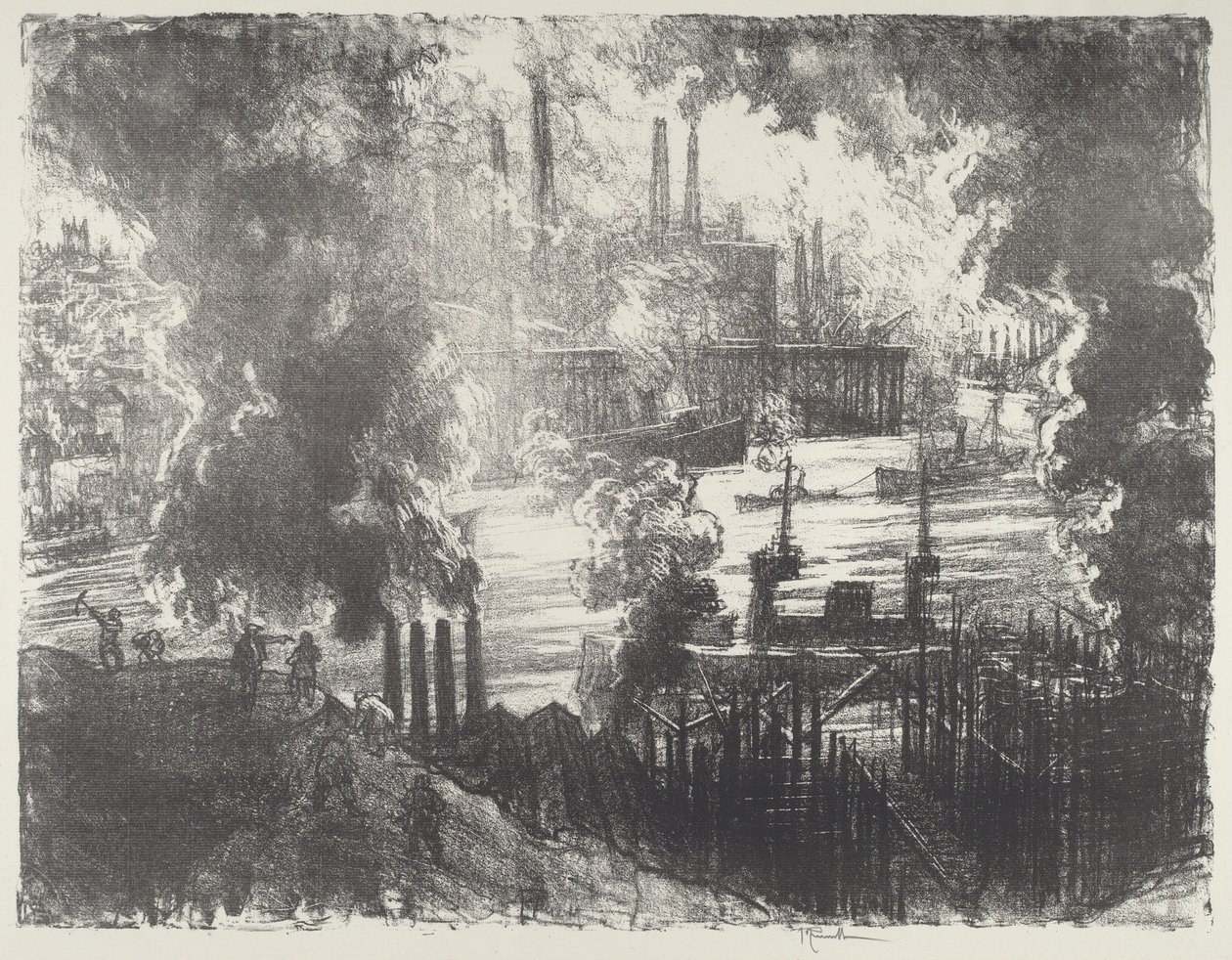Munitions River av Joseph Pennell