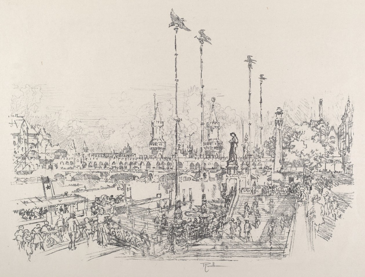 Oberbaum-bron, Berlin av Joseph Pennell