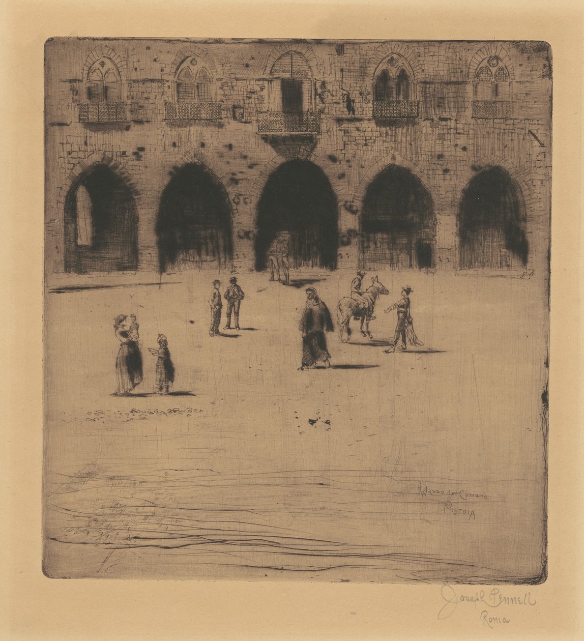 Rådhustorget, Pistoia av Joseph Pennell