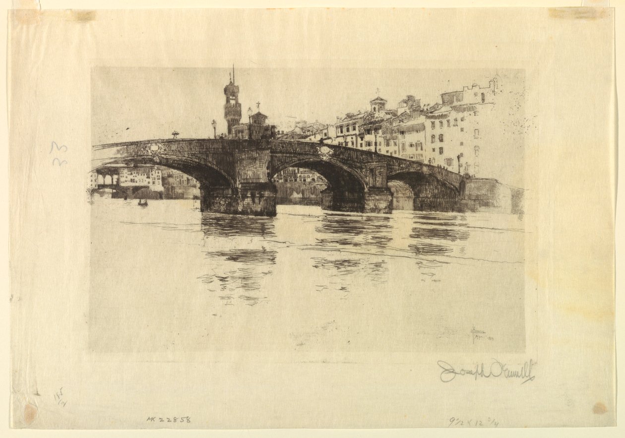 Ponte San Trinita, Florens av Joseph Pennell