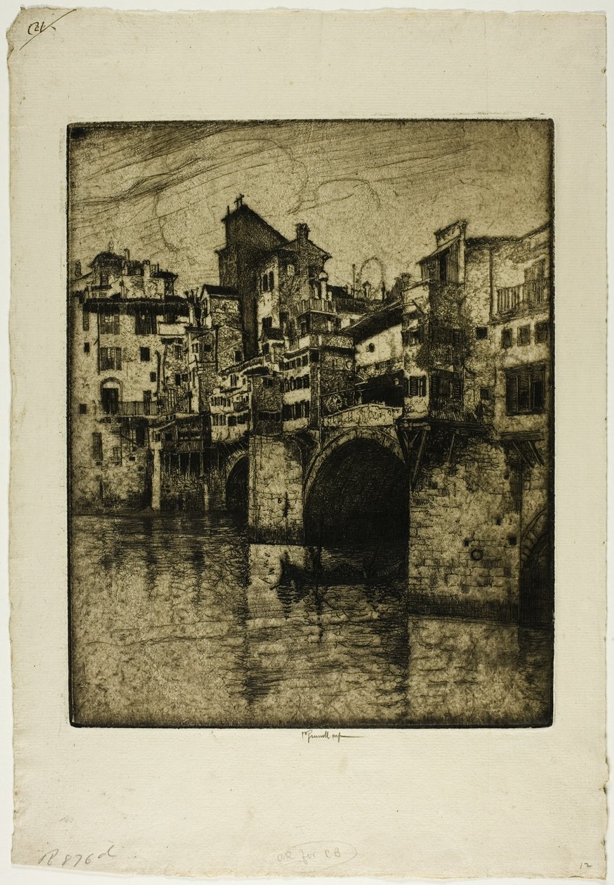 Ponte Vecchio, Florens av Joseph Pennell