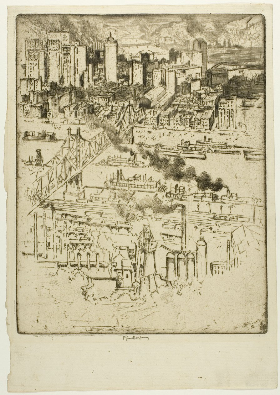Järnvägsstation, Pittsburgh av Joseph Pennell