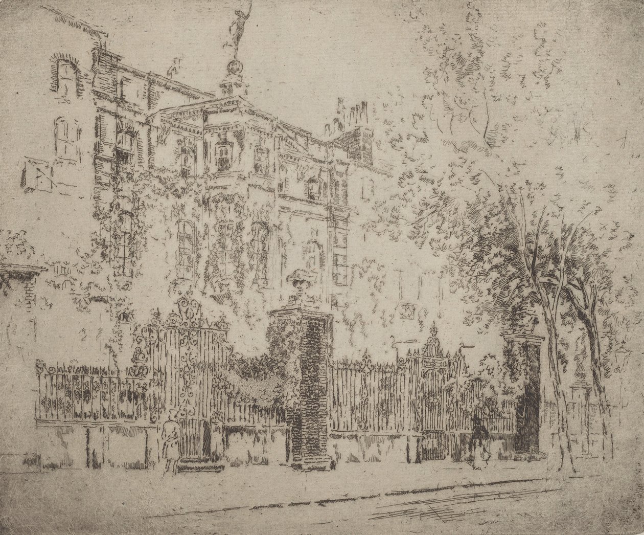 Rossettis hus, 1906. av Joseph Pennell