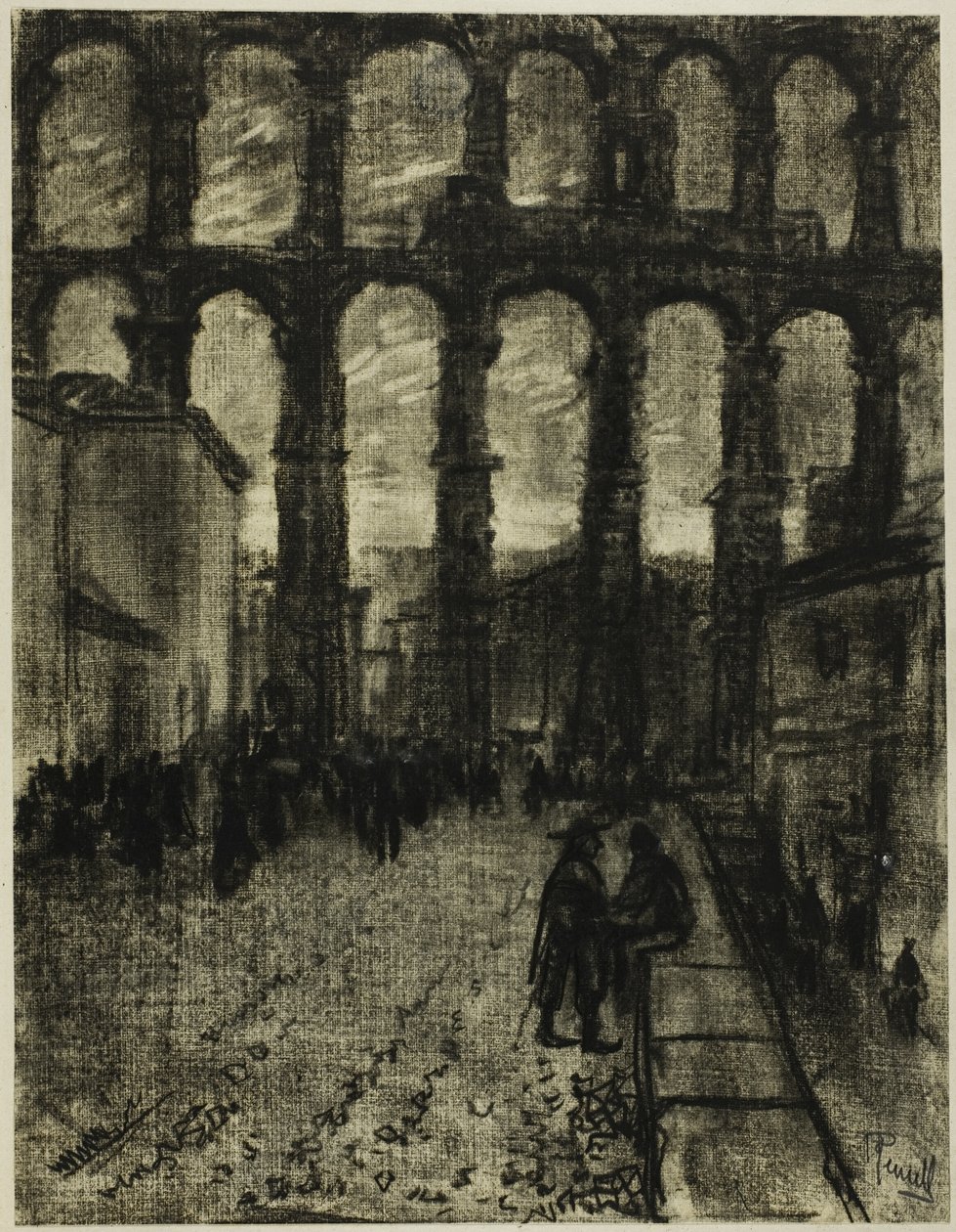 Segovia, Akvedukten från marknaden av Joseph Pennell