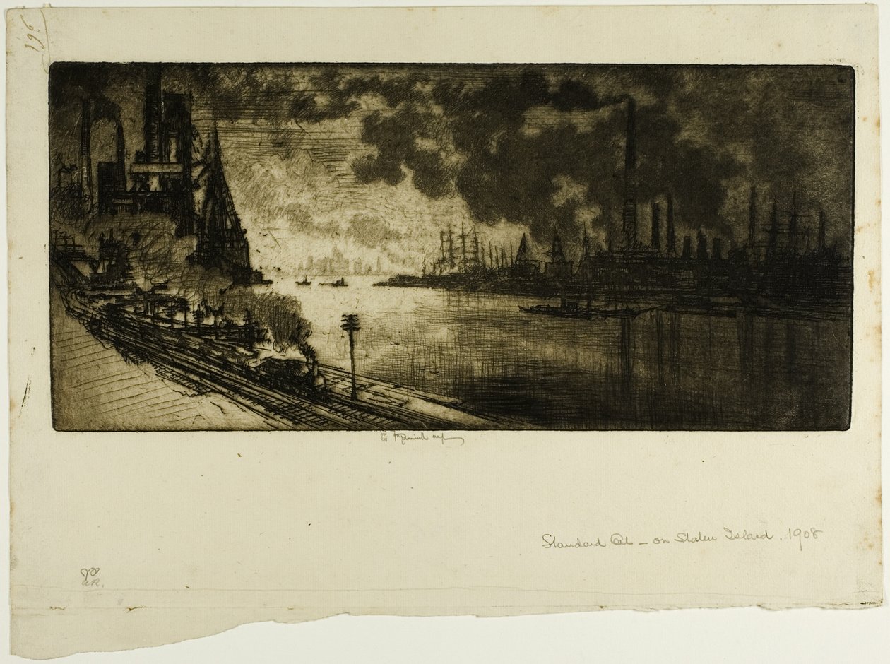Standard Oil, Staten Island av Joseph Pennell
