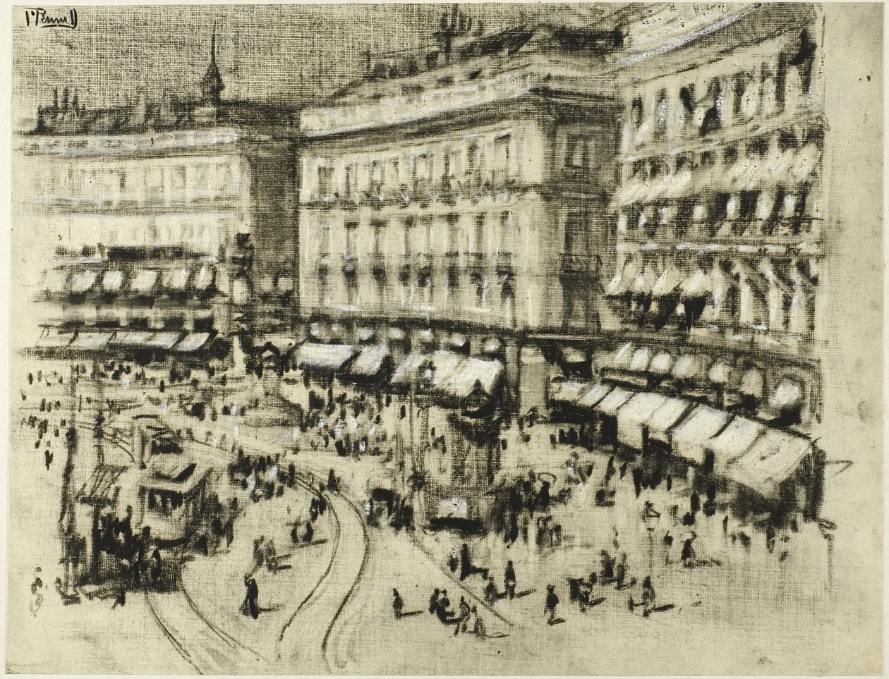 Sommardag i Madrid av Joseph Pennell