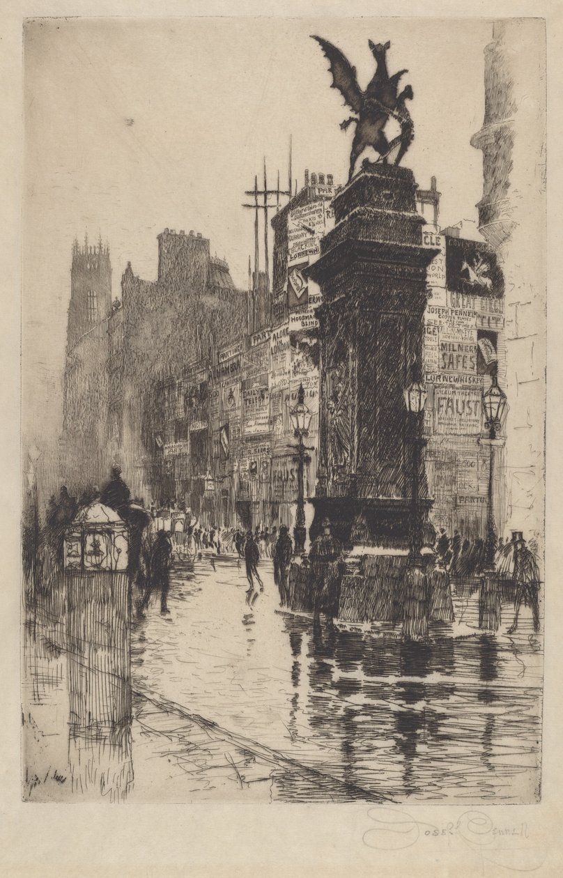 Temple Bar av Joseph Pennell