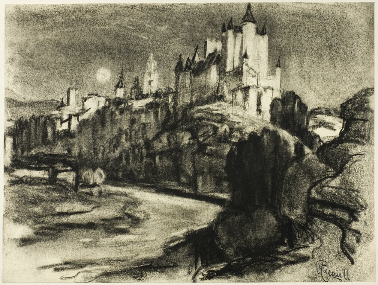 Alcazar, Segovia av Joseph Pennell