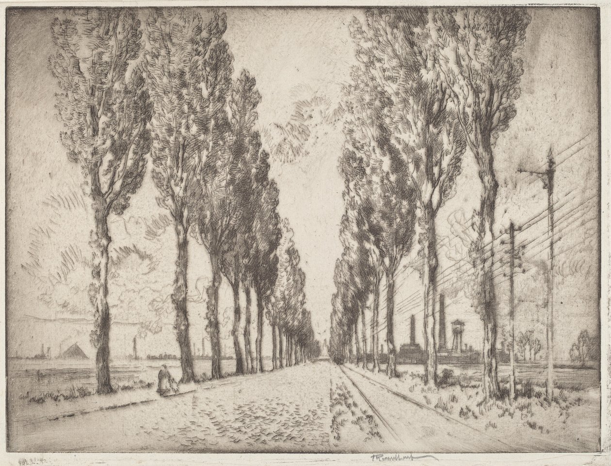 Avenyn, Valenciennes av Joseph Pennell