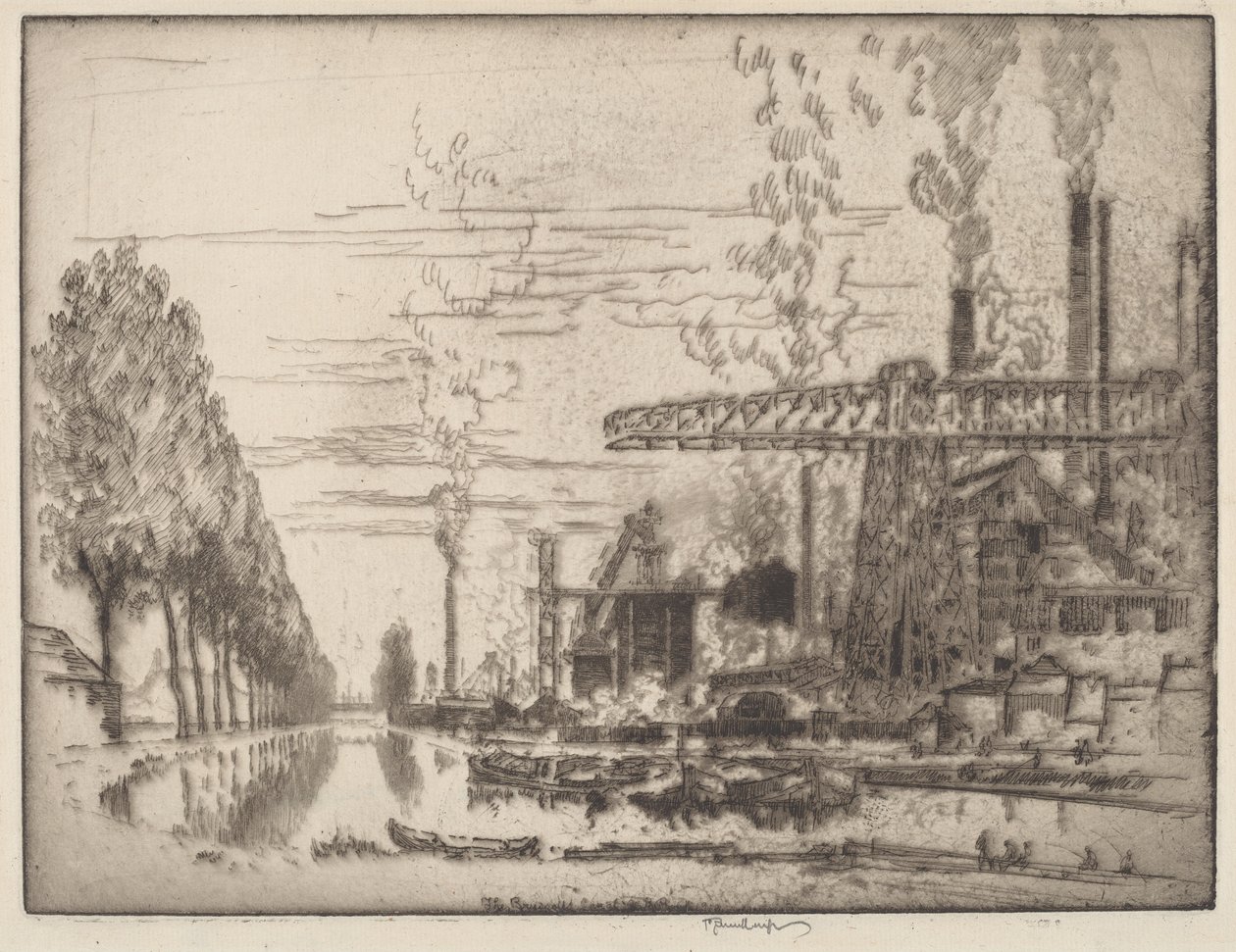 Brysselkanalen, en modern Hobbema av Joseph Pennell