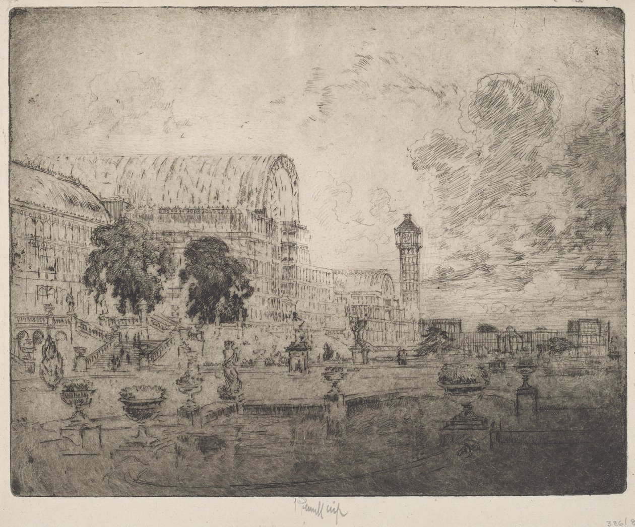 Kristallpalatset av Joseph Pennell