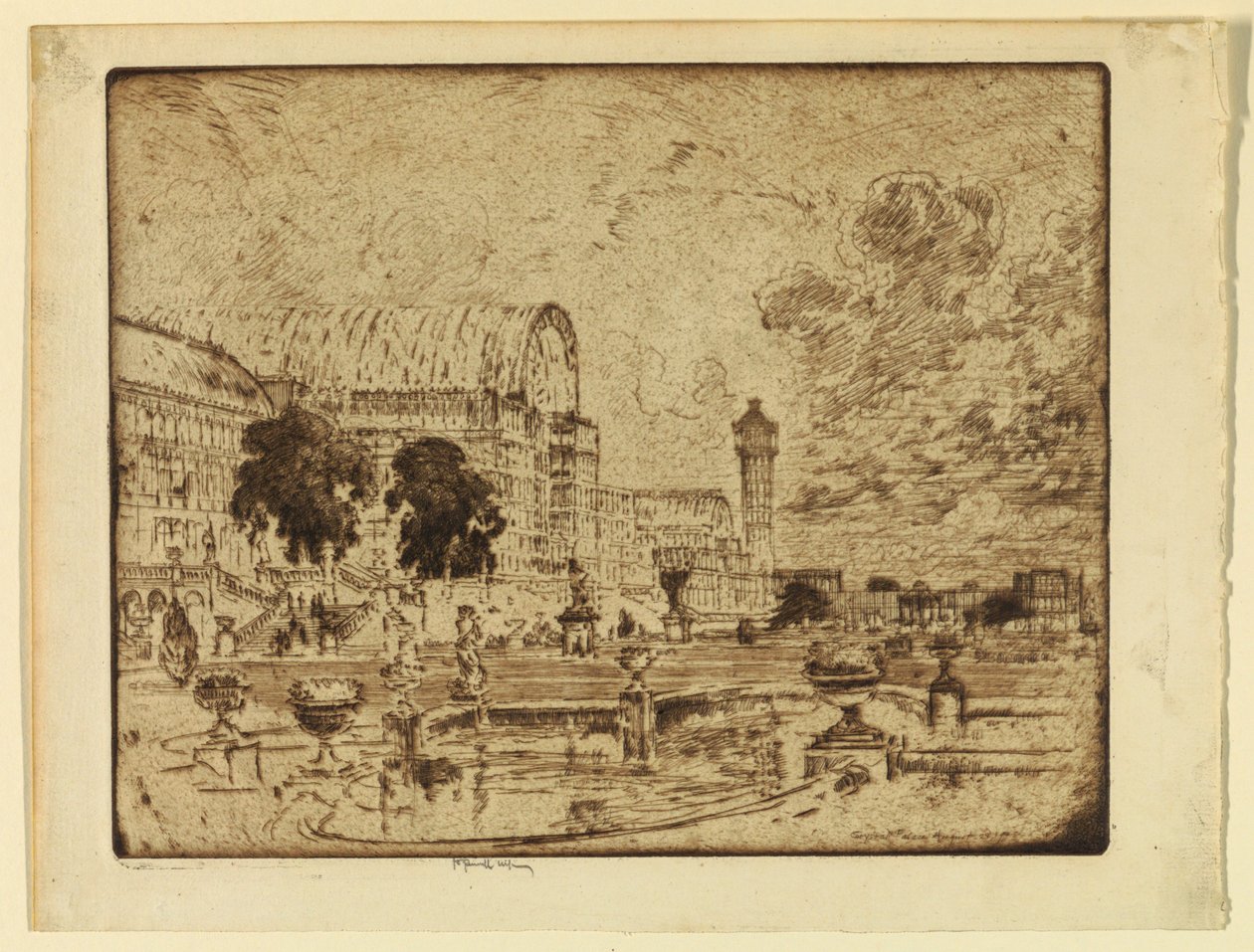 Crystal Palace, London av Joseph Pennell