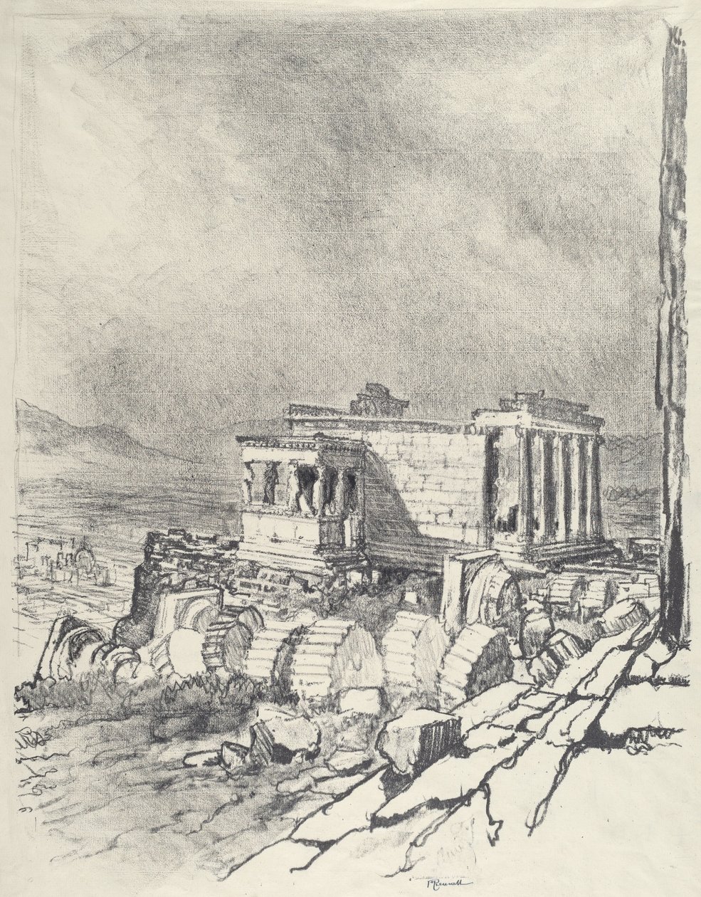 Erechtheum, 1913. av Joseph Pennell