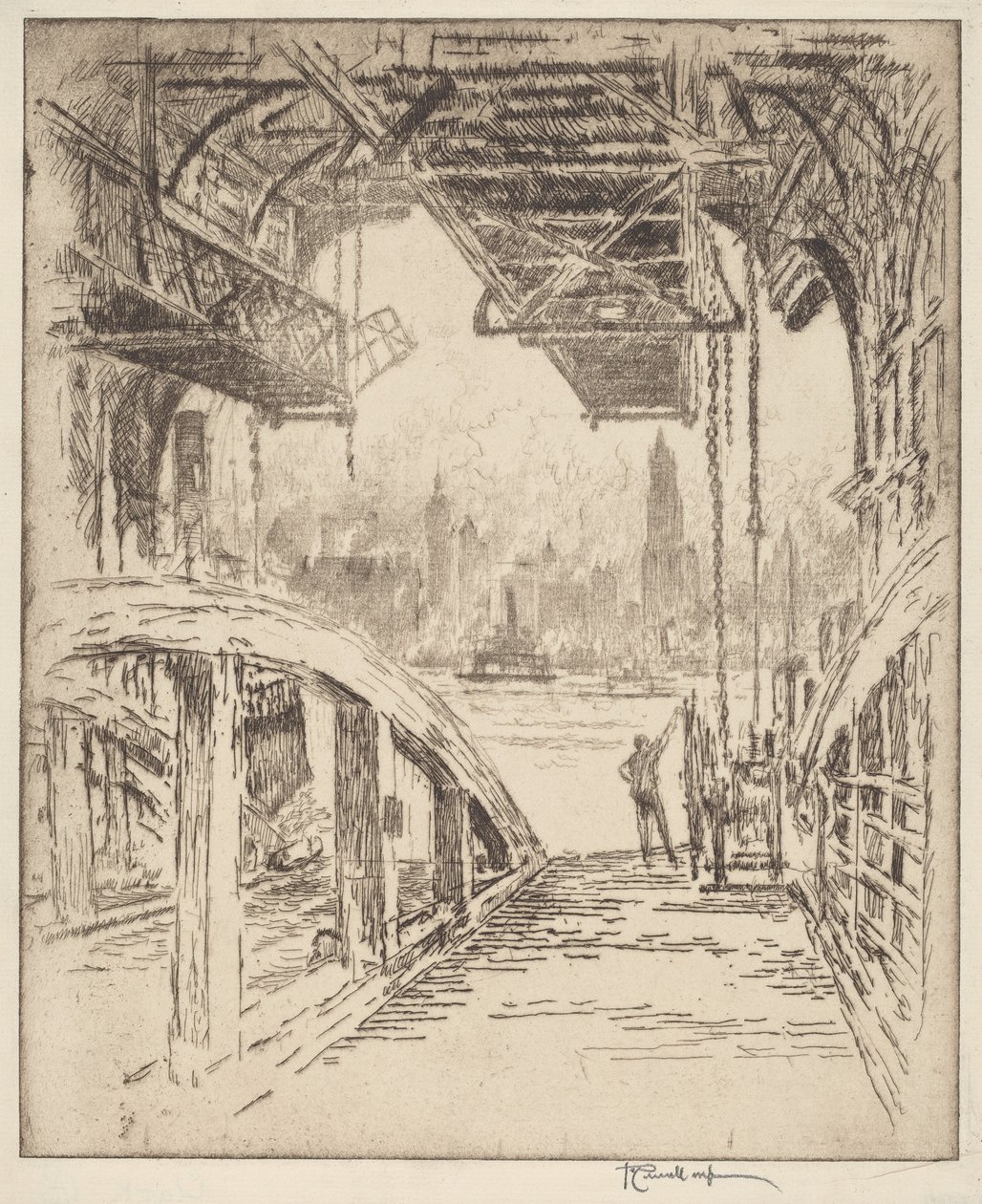 Färjehuset av Joseph Pennell