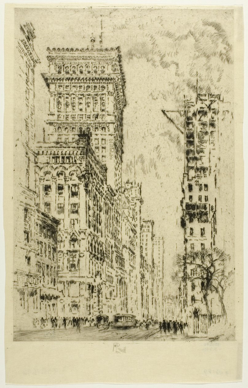 The Golden Cornice, I av Joseph Pennell