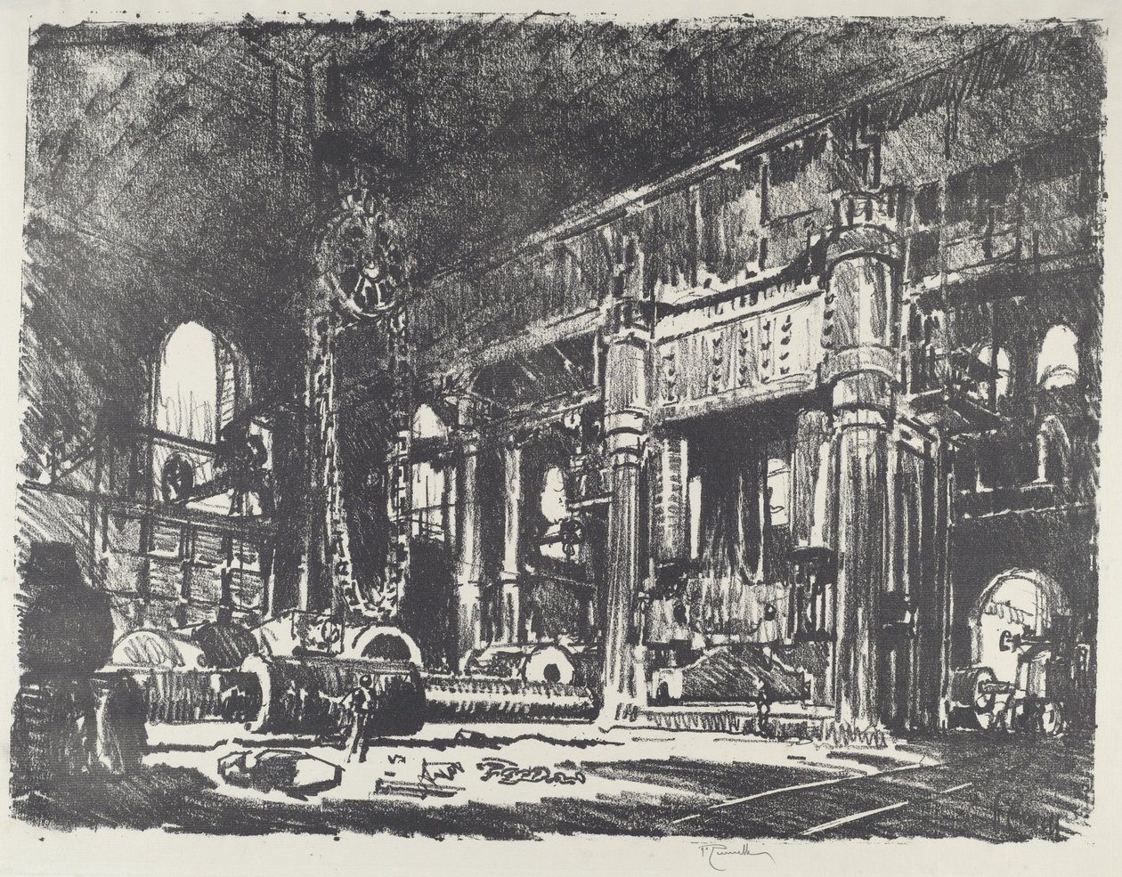 The Gun Forge av Joseph Pennell