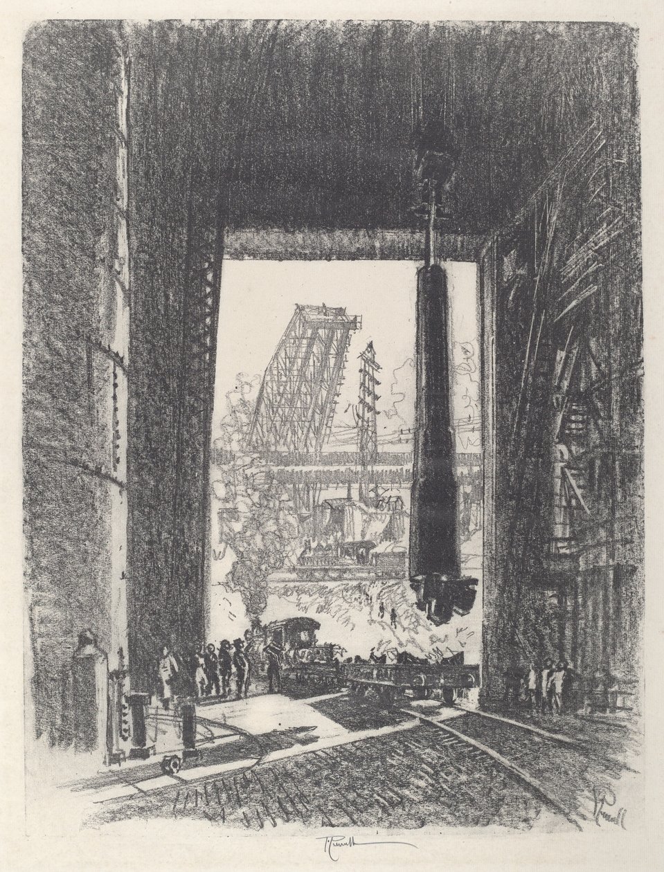 The Gun Pit, No.I av Joseph Pennell
