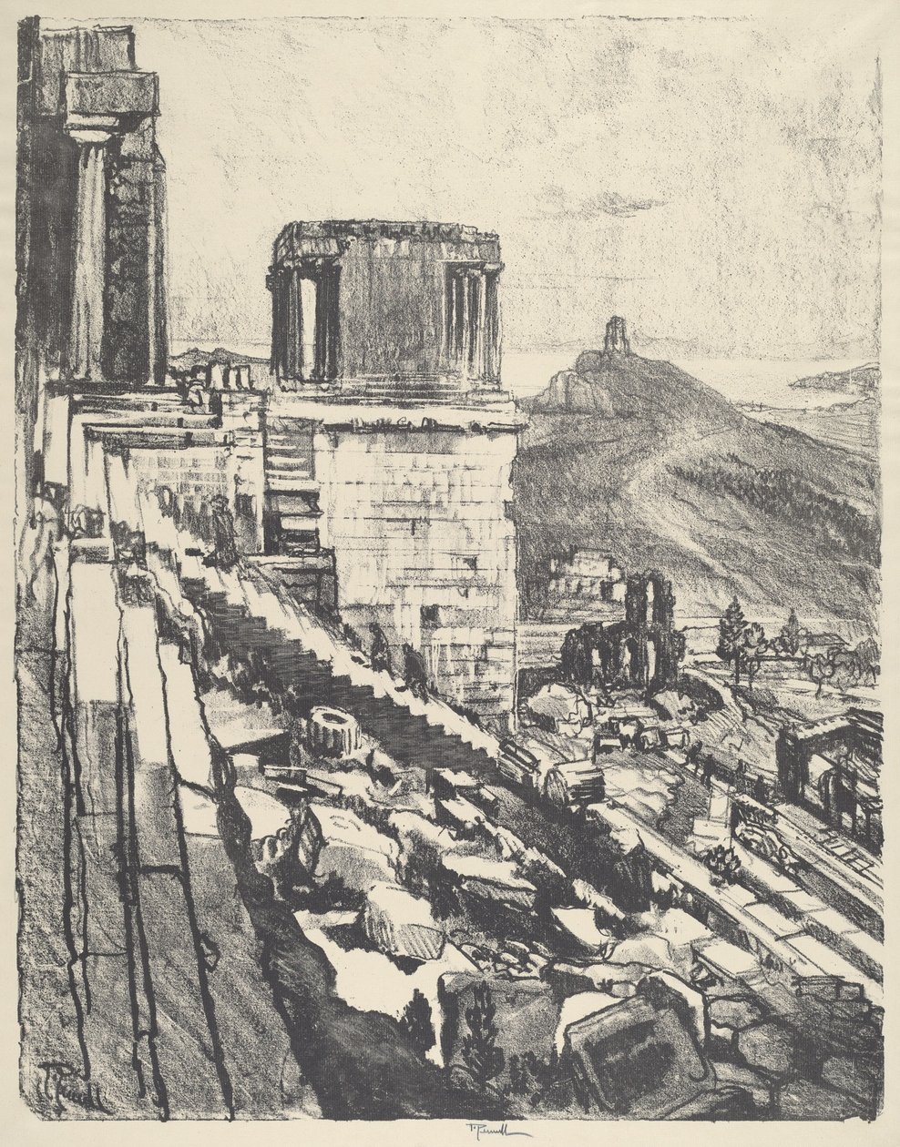 Nikes tempel, Aten av Joseph Pennell